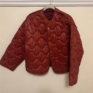 Red Quilted Hugo Jacket